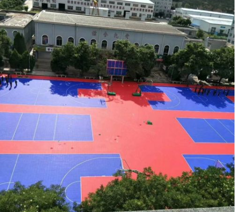 漯河硅pu篮球场现场图